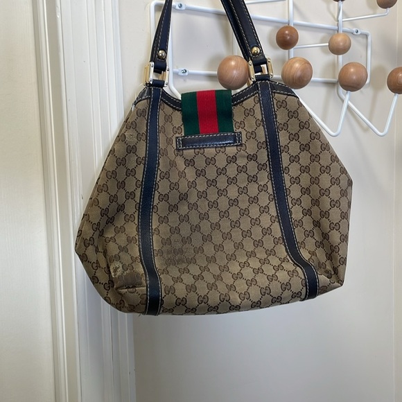 Gucci - Classic Canvas Leather Medium Tote bag - Brown - Picture 4 of 16